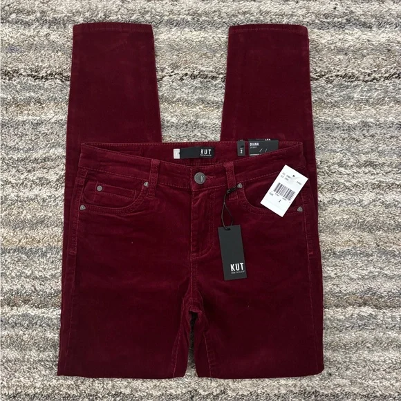 KUT From The Kloth Diana Skinny Corduroy Jeans Sz 2 NWTKUT Diana Skinny NEW-